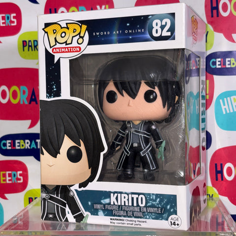 BOX FLAWS VIEW PHOTOS KIRITO - Sword Art Online Funko Pop Anime 82 Vinyl Figure