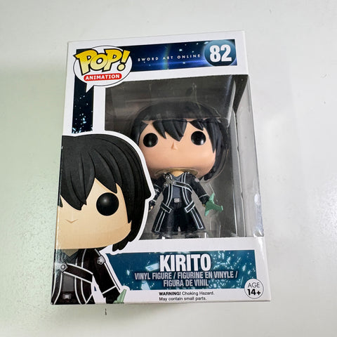 BOX FLAWS VIEW PHOTOS KIRITO - Sword Art Online Funko Pop Anime 82 Vinyl Figure