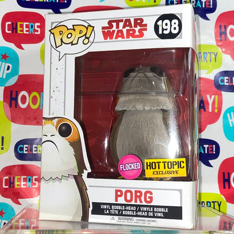 Star Wars -  Porg Flocked Funko Pop 198 Hot Topic Exclusive