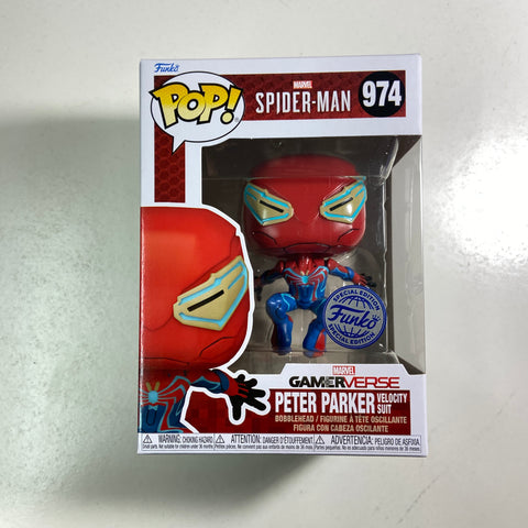 Spider-Man (Peter Parker Velocity Suit) - Marvel Funko Pop 974 Exclusive