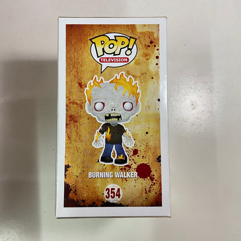 The Walking Dead - Burning Walker (BOX FLAWS) Funko Pop 354 Summer Convention 2016