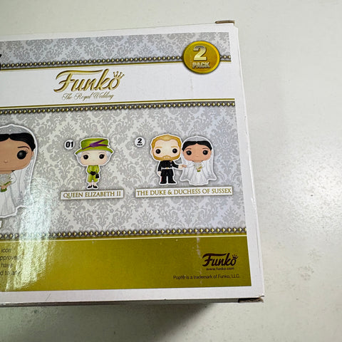 BOX FLAWS VIEW PHOTOS The Duke & Duchess of Sussex (Prince Harry & Meghan Markle) Funko Pop Royals 2-Pack Vinyl Figure (20.5 Cm L × 8.9 Cm W × 15.9 Cm H)