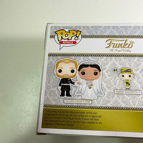 BOX FLAWS VIEW PHOTOS The Duke & Duchess of Sussex (Prince Harry & Meghan Markle) Funko Pop Royals 2-Pack Vinyl Figure (20.5 Cm L × 8.9 Cm W × 15.9 Cm H)