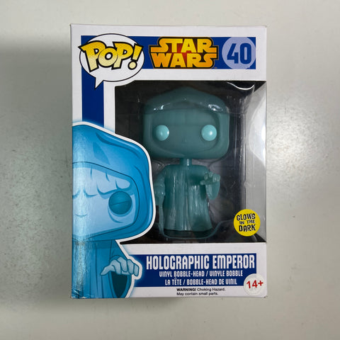 Star Wars - Holographic Emperor Glow in The Dark Funko Pop 40
