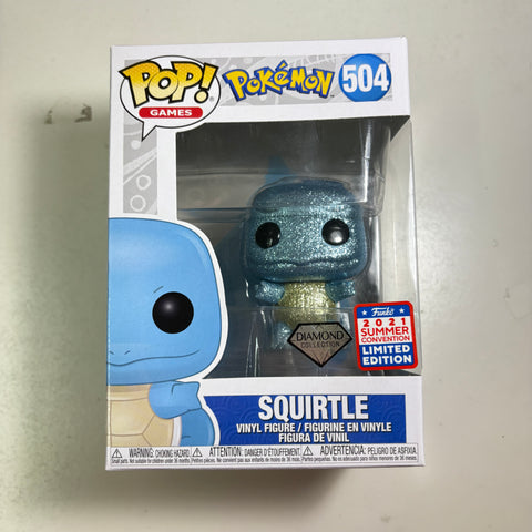 Pokemon - Squirtle (Diamond) Funko Pop 453 Summer Convention 2021
