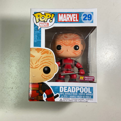 Deadpool (Unmasked/Red) Marvel Funko Pop 29 PX Previews