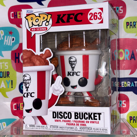 KFC Chicken Disco Bucket - Ad Icons Funko Pop 263 Vinyl Figure (11.4 Cm L × 8.9 Cm W × 15.9 Cm H)