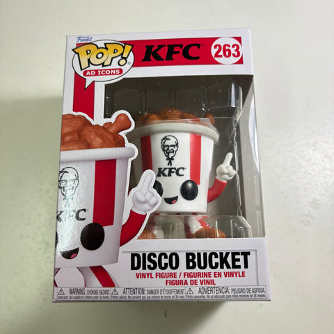 KFC Chicken Disco Bucket - Ad Icons Funko Pop 263 Vinyl Figure (11.4 Cm L × 8.9 Cm W × 15.9 Cm H)