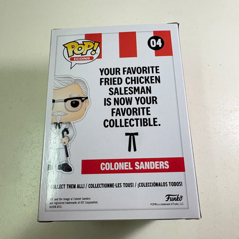 KFC Colonel Sanders EXCLUSIVE - Ad Icons Funko Pop 04 Vinyl Figure (11.4 Cm L × 8.9 Cm W × 15.9 Cm H)