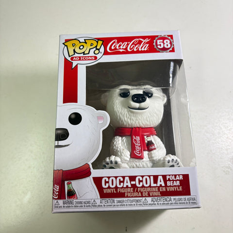 Coca-Cola Polar Bear - Ad Icons Funko Pop 58 Vinyl Figure (11.4 Cm L × 8.9 Cm W × 15.9 Cm H)