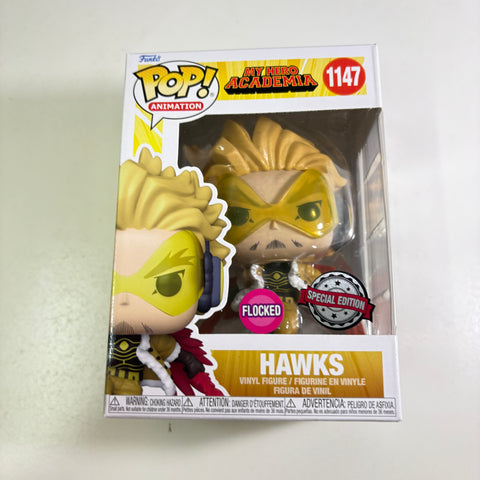 BOX FLAWS VIEW PHOTOS Hawks (FLOCKED) - My Hero Academia  Funko Pop 1147 Vinyl Figure Anime