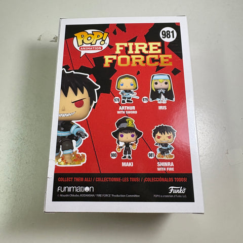 Fire Force - Shinra with Fire Funko Pop 981 Exclusive Glow in The Dark