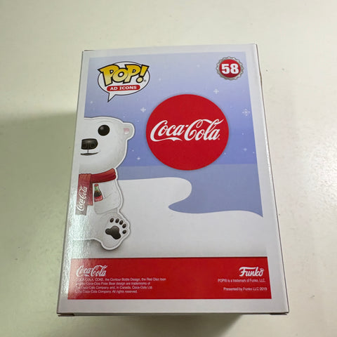 Coca-Cola Polar Bear FLOCKED - Ad Icons Funko Pop 58 Vinyl Figure (11.4 Cm L × 8.9 Cm W × 15.9 Cm H)