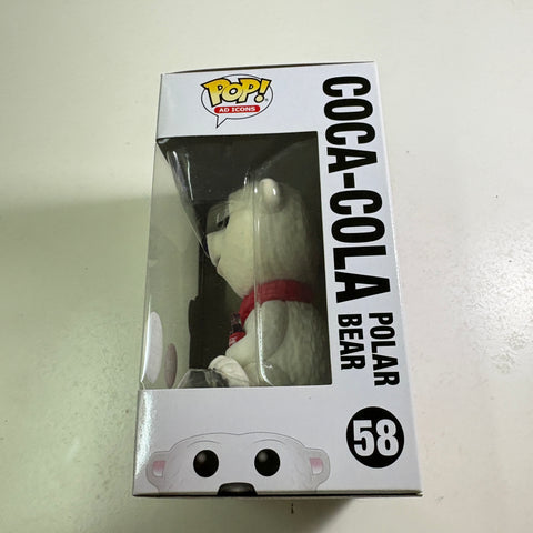 Coca-Cola Polar Bear FLOCKED - Ad Icons Funko Pop 58 Vinyl Figure (11.4 Cm L × 8.9 Cm W × 15.9 Cm H)