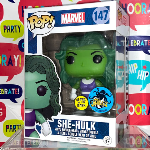 She-Hulk (Glow in The Dark) Marvel Funko Pop 147 Comikaze Exclusive