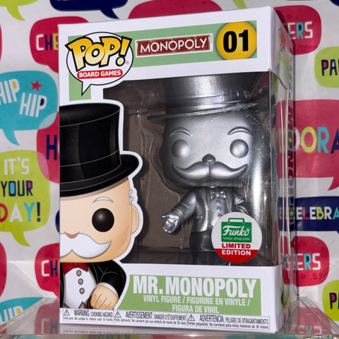 Mr. Monopoly Silver - Ad Icons Funko Pop 01 Vinyl Figure (11.4 Cm L × 8.9 Cm W × 15.9 Cm H)