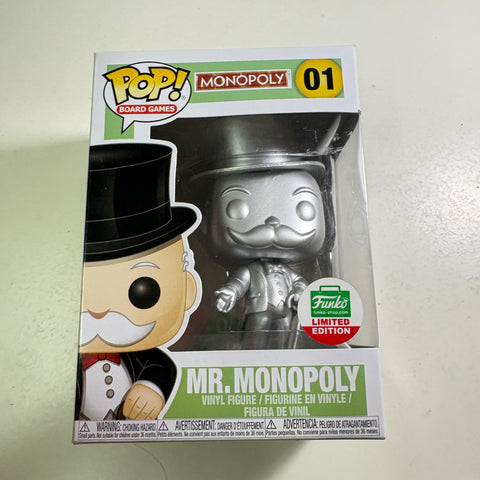 Mr. Monopoly Silver - Ad Icons Funko Pop 01 Vinyl Figure (11.4 Cm L × 8.9 Cm W × 15.9 Cm H)