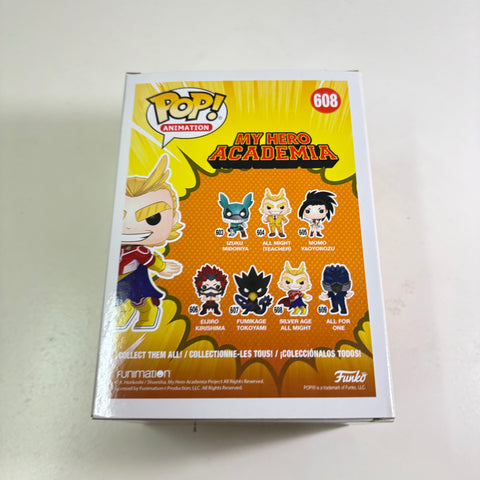 All Might (Silver Age) Exclusive GLOW IN THE DARK - My Hero Academia  Funko Pop 608 Vinyl Figure Anime