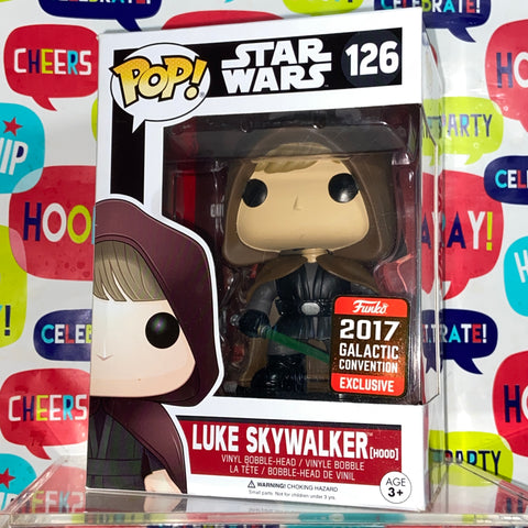 Star Wars - Luke SkyWalker (Hooded) Funko Pop 126 Galactic Convention 2017