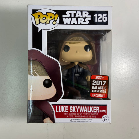 Star Wars - Luke SkyWalker (Hooded) Funko Pop 126 Galactic Convention 2017