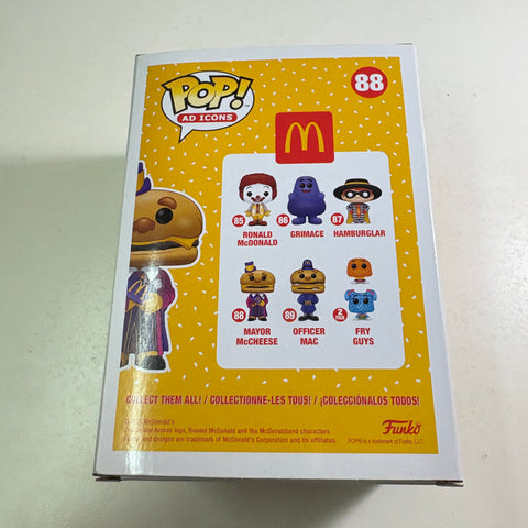 Mayor McCheese Mcdonalds - Ad Icons Funko Pop 88 Vinyl Figure (11.4 Cm L × 8.9 Cm W × 15.9 Cm H)