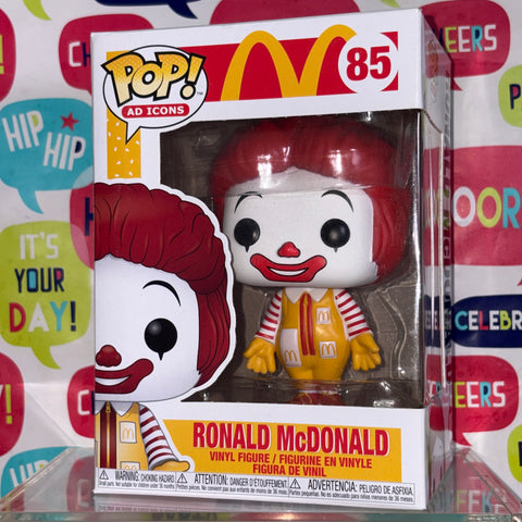Ronald Mcdonalds - Ad Icons Funko Pop 85 Vinyl Figure (11.4 Cm L × 8.9 Cm W × 15.9 Cm H)