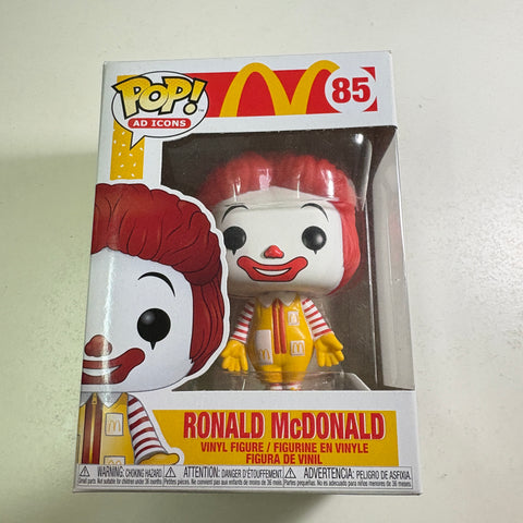 Ronald Mcdonalds - Ad Icons Funko Pop 85 Vinyl Figure (11.4 Cm L × 8.9 Cm W × 15.9 Cm H)
