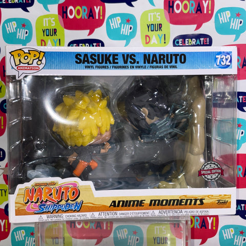 BOX DAMAGE VIEW PHOTOS Sasuke vs Naruto - Naruto Funko Pop Vinyl Figure 732 Exclusive Anime Moments