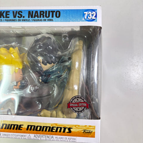 BOX DAMAGE VIEW PHOTOS Sasuke vs Naruto - Naruto Funko Pop Vinyl Figure 732 Exclusive Anime Moments