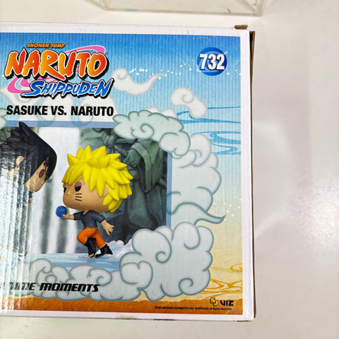 BOX DAMAGE VIEW PHOTOS Sasuke vs Naruto - Naruto Funko Pop Vinyl Figure 732 Exclusive Anime Moments