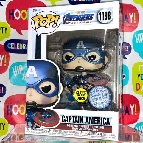 Captain America: Avengers Endgame Funko Pop 1198 Glow/Metallic