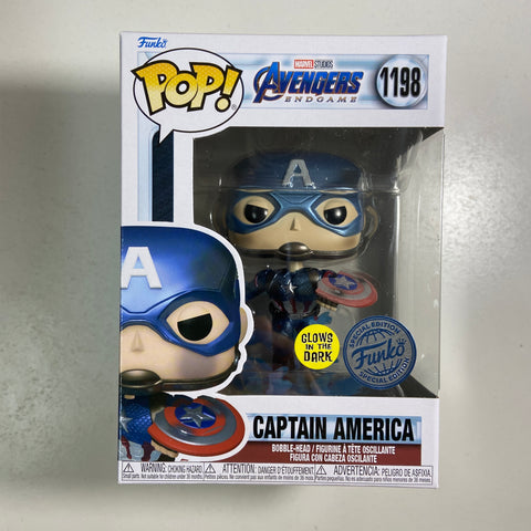 Captain America: Avengers Endgame Funko Pop 1198 Glow/Metallic