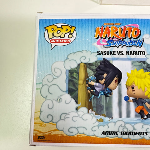 BOX DAMAGE VIEW PHOTOS Sasuke vs Naruto - Naruto Funko Pop Vinyl Figure 732 Exclusive Anime Moments