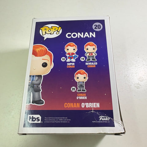 BOX DAMAGE VIEW PHOTOS Conan O'Brien - Funko Pop 20 Vinyl Figure (11.4 Cm L × 8.9 Cm W × 15.9 Cm H)