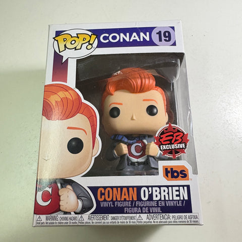 BOX FLAWS VIEW PHOTOS Conan O'Brien - Funko Pop 19 Vinyl Figure (11.4 Cm L × 8.9 Cm W × 15.9 Cm H)