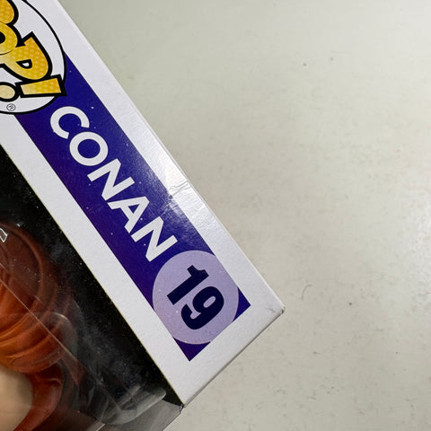 BOX FLAWS VIEW PHOTOS Conan O'Brien - Funko Pop 19 Vinyl Figure (11.4 Cm L × 8.9 Cm W × 15.9 Cm H)
