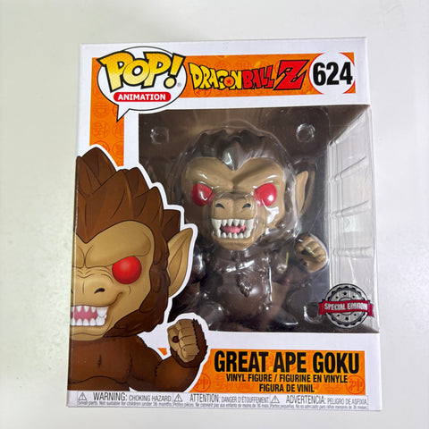 BOX DAMAGE VIEW PHOTOS Great Ape Goku - Dragon Ball Z Funko Pop Vinyl Figure 624 Exclusive Anime