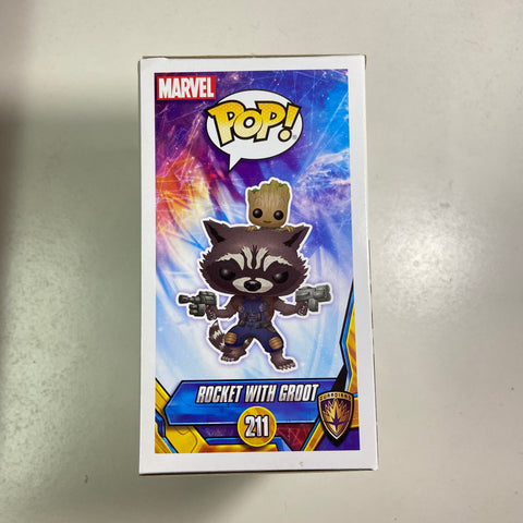 Guardians of The Galaxy - Rocket with Groot Marvel Funko Pop 211 Collector Corps