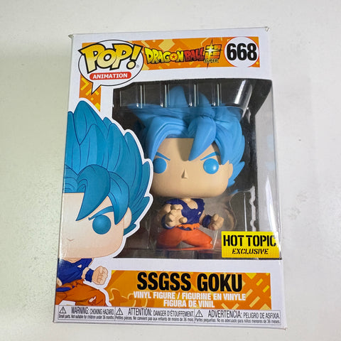 BOX FLAWS VIEW PHOTOS SSGSS Goku - Dragon Ball Z Funko Pop Vinyl Figure 668 Exclusive Anime