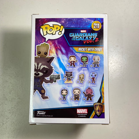 Guardians of The Galaxy - Rocket with Groot Marvel Funko Pop 211 Collector Corps