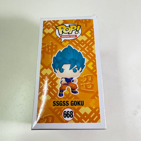 BOX FLAWS VIEW PHOTOS SSGSS Goku - Dragon Ball Z Funko Pop Vinyl Figure 668 Exclusive Anime