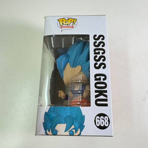 BOX FLAWS VIEW PHOTOS SSGSS Goku - Dragon Ball Z Funko Pop Vinyl Figure 668 Exclusive Anime