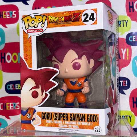 BOX FLAWS VIEW PHOTOS Goku (Super Saiyan God) - Dragon Ball Z Funko Pop Vinyl Figure 24 Anime