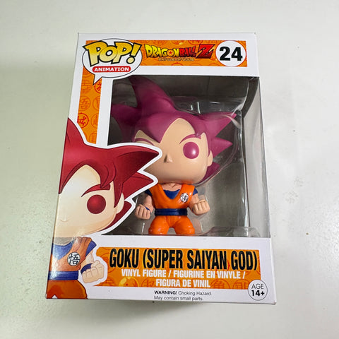 BOX FLAWS VIEW PHOTOS Goku (Super Saiyan God) - Dragon Ball Z Funko Pop Vinyl Figure 24 Anime