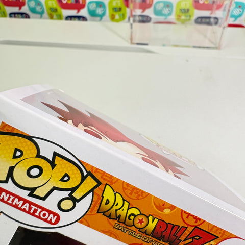 BOX FLAWS VIEW PHOTOS Goku (Super Saiyan God) - Dragon Ball Z Funko Pop Vinyl Figure 24 Anime