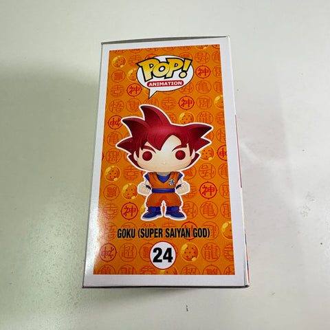 BOX FLAWS VIEW PHOTOS Goku (Super Saiyan God) - Dragon Ball Z Funko Pop Vinyl Figure 24 Anime