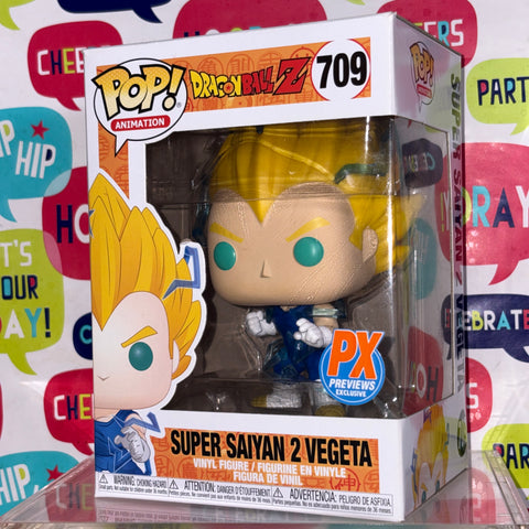 BOX FLAWS VIEW PHOTOS Super Saiyan 2 Vegeta - Dragon Ball Z Funko Pop Vinyl Figure 709 Anime Exclusive