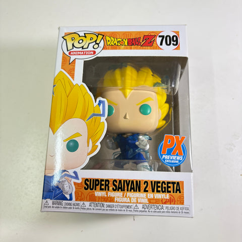 BOX FLAWS VIEW PHOTOS Super Saiyan 2 Vegeta - Dragon Ball Z Funko Pop Vinyl Figure 709 Anime Exclusive