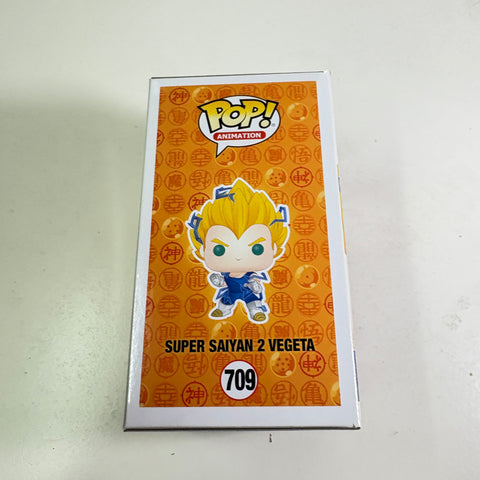 BOX FLAWS VIEW PHOTOS Super Saiyan 2 Vegeta - Dragon Ball Z Funko Pop Vinyl Figure 709 Anime Exclusive