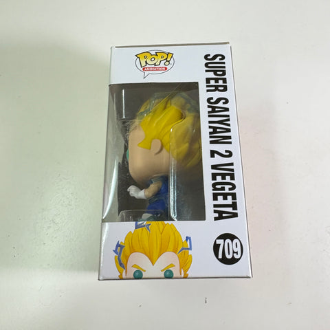BOX FLAWS VIEW PHOTOS Super Saiyan 2 Vegeta - Dragon Ball Z Funko Pop Vinyl Figure 709 Anime Exclusive